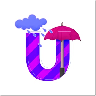 Letter U Aesthetic Posters and Art